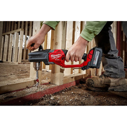 M18 FUEL GEN II 18-Volt Lithium-Ion Brushless Cordless 1/2 in. Hole Hawg Right Angle Drill with M18 FUEL Hackzall