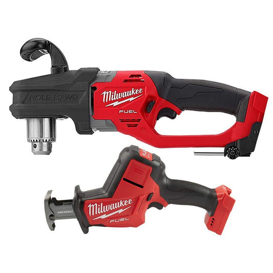 M18 FUEL GEN II 18-Volt Lithium-Ion Brushless Cordless 1/2 in. Hole Hawg Right Angle Drill with M18 FUEL Hackzall