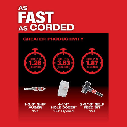 M18 FUEL 18V Lithium-Ion Brushless Cordless GEN 2 SUPER HAWG 1/2 in. Right Angle Drill (Tool-Only)