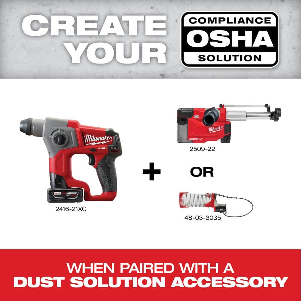 M12 FUEL 12V Lithium-Ion Brushless Cordless 5/8 in. SDS-Plus Rotary Hammer Kit with One 4.0Ah Battery and Bag