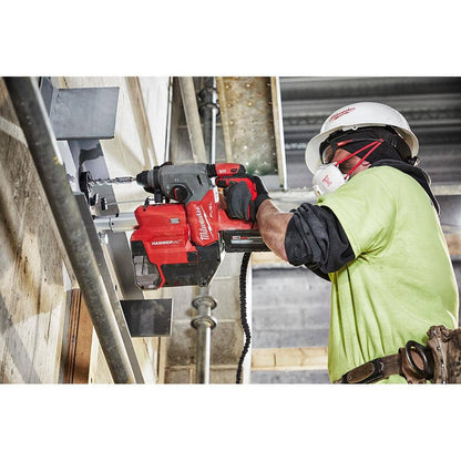 M18 FUEL 18V Lithium-Ion Brushless 1 in. Cordless SDS-Plus Rotary Hammer/Dust Extractor Kit, Two 6.0 Ah Batteries