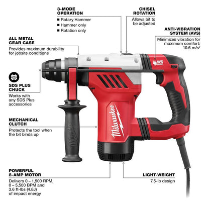 1-1/8 in. Corded SDS-Plus Rotary Hammer