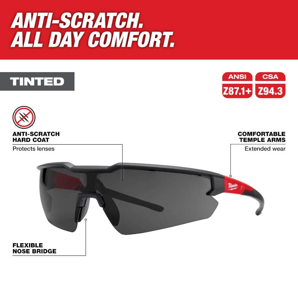 Tinted Safety Glasses Anti-Scratch Lenses (3-Pack)