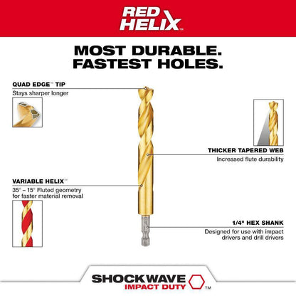 SHOCKWAVE Impact Duty Titanium Drill Bit Set (29-Piece)