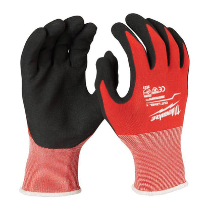 X-Large Red Nitrile Level 1 Cut Resistant Dipped Work Gloves
