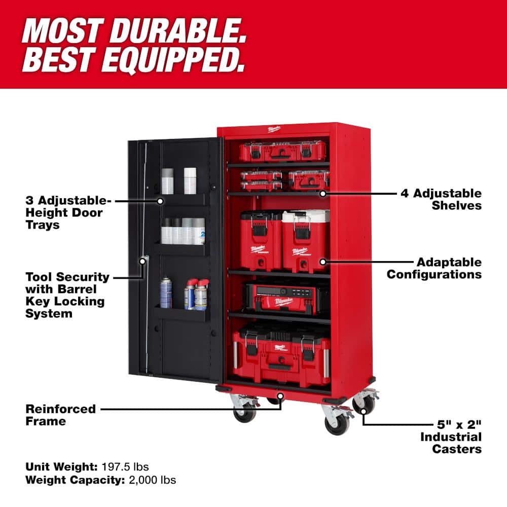 Tool Storage 27 in. W 4-Shelf Locker with Power Strip